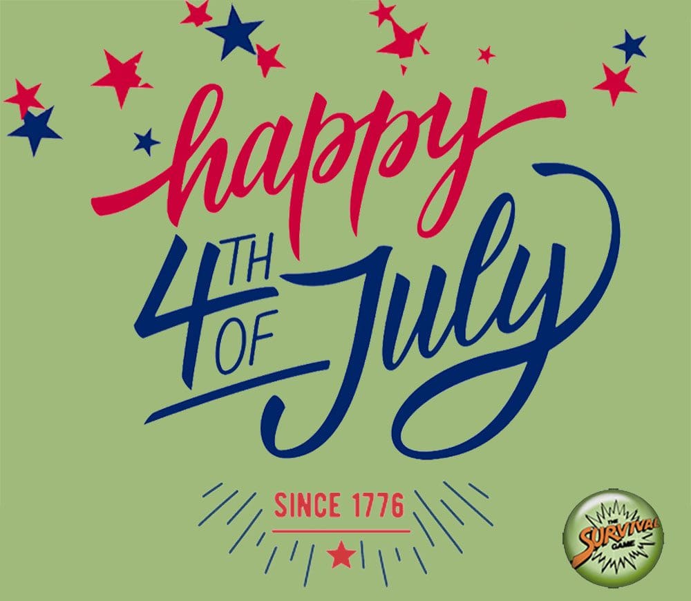 Happy 4th of July poster on the display with a green background